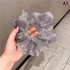 Reflective Mesh Oversized Scrunchies Big Rubber Hair Ties Plain Elastic Hair Bands Girl Ponytail Holder Women Hair Accessories