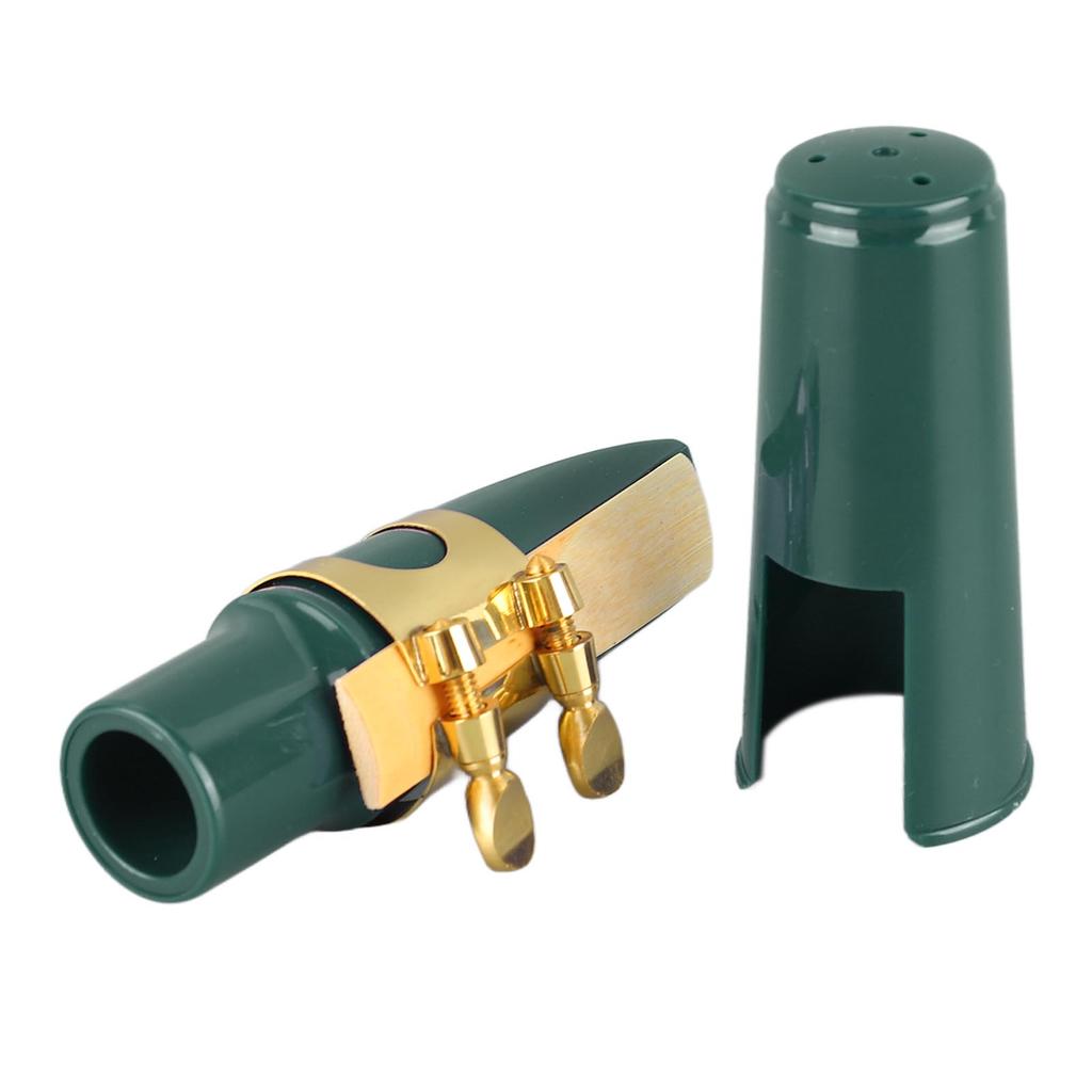 Alto Saxophone Mouthpiece Kit Sax Cover Ligature Reed Instrument Accessories for Replacement Green
