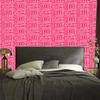 Polynesian Geometric Pattern Wallpaper Powder Pink and Rose 50x1000