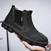 Herren Handgefertigte Echtleder Stiefel Große Größe Bequeme Stiefeletten für Herren Freizeitschuhe Outdoor Stiefel Chelsea Boots