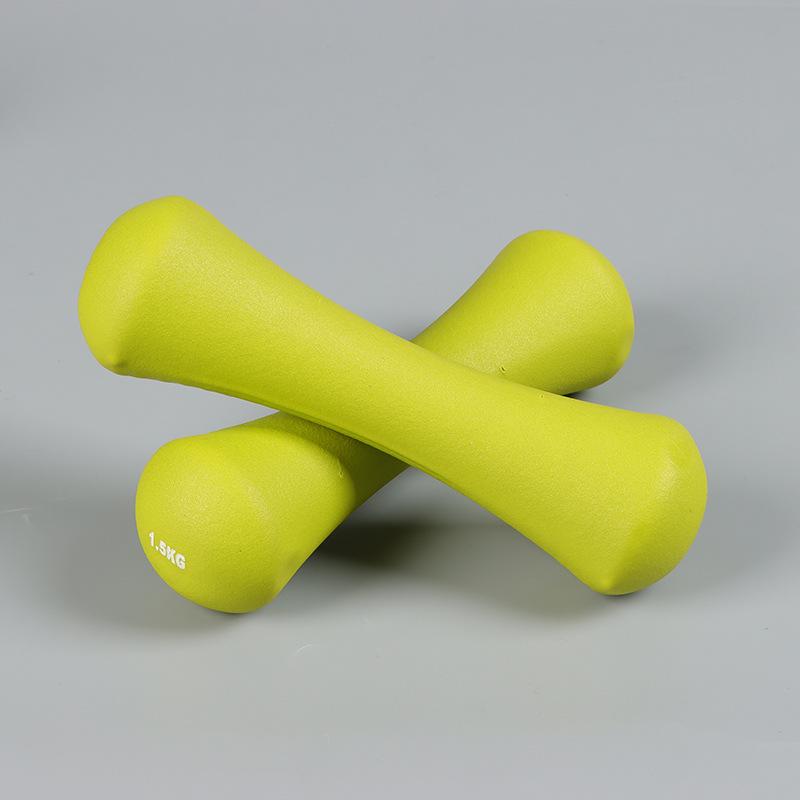 Dip-Coated Solid Cast Iron Dumbbell, Women's Fitness Equipment, Single Piece, Candy Color