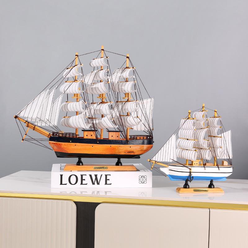 Model żaglówki gładko płynącej: Elegancka Ozdoba do Domu i Biura, Idealna do Witryn na Wino, Półek na Książki i Innych