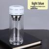 One-Touch Open Goose Egg Double-Layer Glass Cup: Anti-Scalding, High Borosilicate, Quick-Open Tea/Water Separation Cup