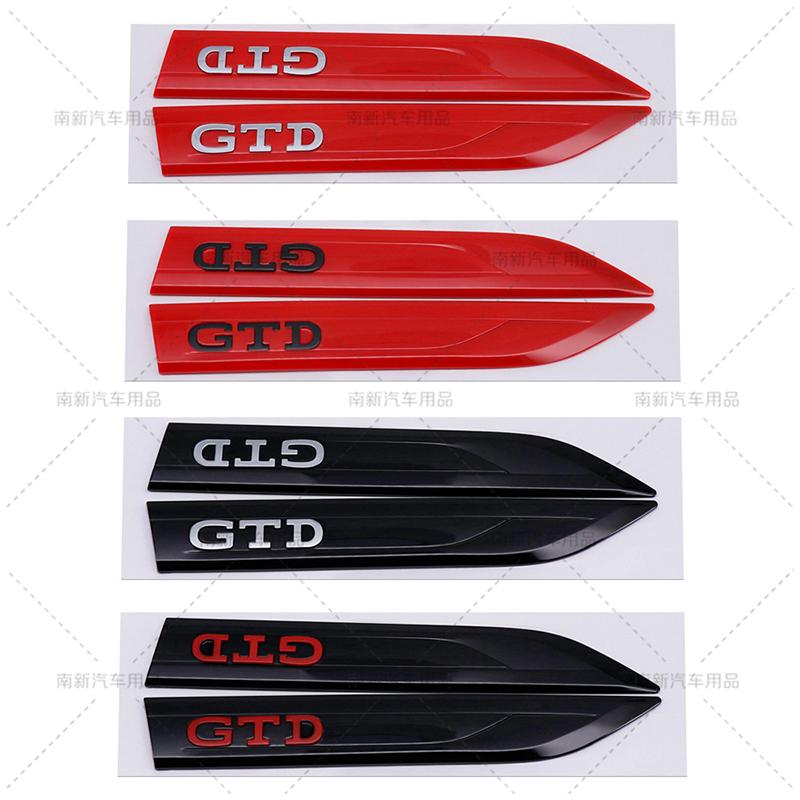2026 Hot For Volkswagen VW 3D ABS  GTI GTD Emblem Badge Car Door Fender Stickers For  Volkswagen VW Golf 4 5 6 7 8 MK3 MK4 MK5 M