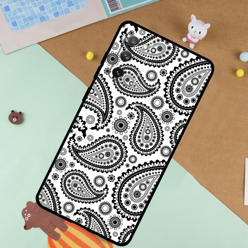 Bandana Seamless Pattern Soft Case For Samsung Galaxy S25 Ultra S9 S10 S20 FE S21 S22 S23 Plus S24 Ultra Funda Cover
