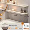 Wall-Mounted Punch-Free Bathroom Shelf for Toiletries and Vanity Storage