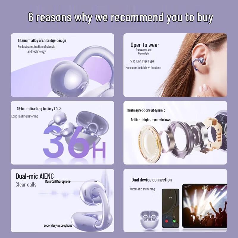 Honor Choice LCHSE Ear-Clip Headphones 2 Pro