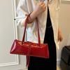 Y2K French Stick Handbag Solid Color Texture Underarm Bags All-match PU Shoulder Bag  Women