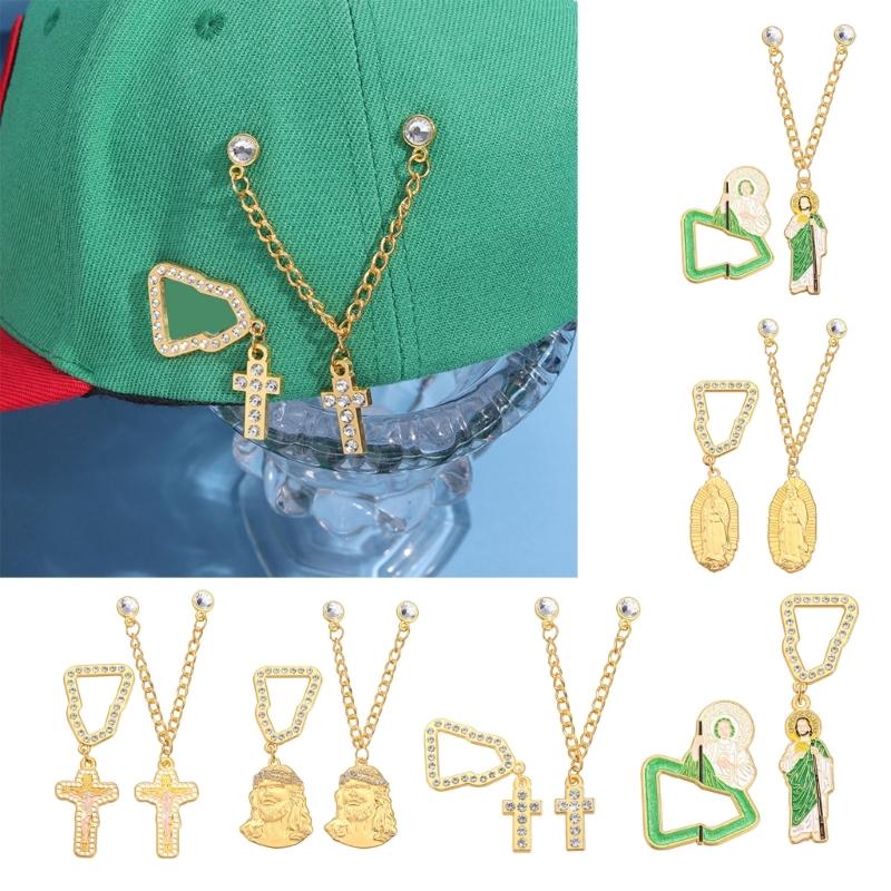 Brooch Pin Alloy Lapel Badge Hat Clip Stylish Breastpin Clothing Accessories for Religious Event and Fashion Enthusiasts