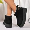 Fashion Warm Plush Brown Non Slip Snow Boots with Platform Women 2025 Winter Soft Thick Bottom Ankle Boots Fluffy Fur Woman's Shoes