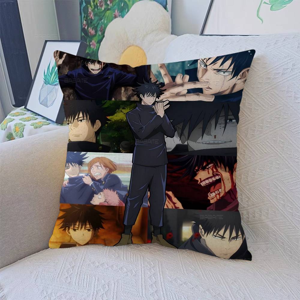 F-Fushiguro M-Megumi Pillow Cushion Cover Pillowcase Living Room Sofa Home Decor