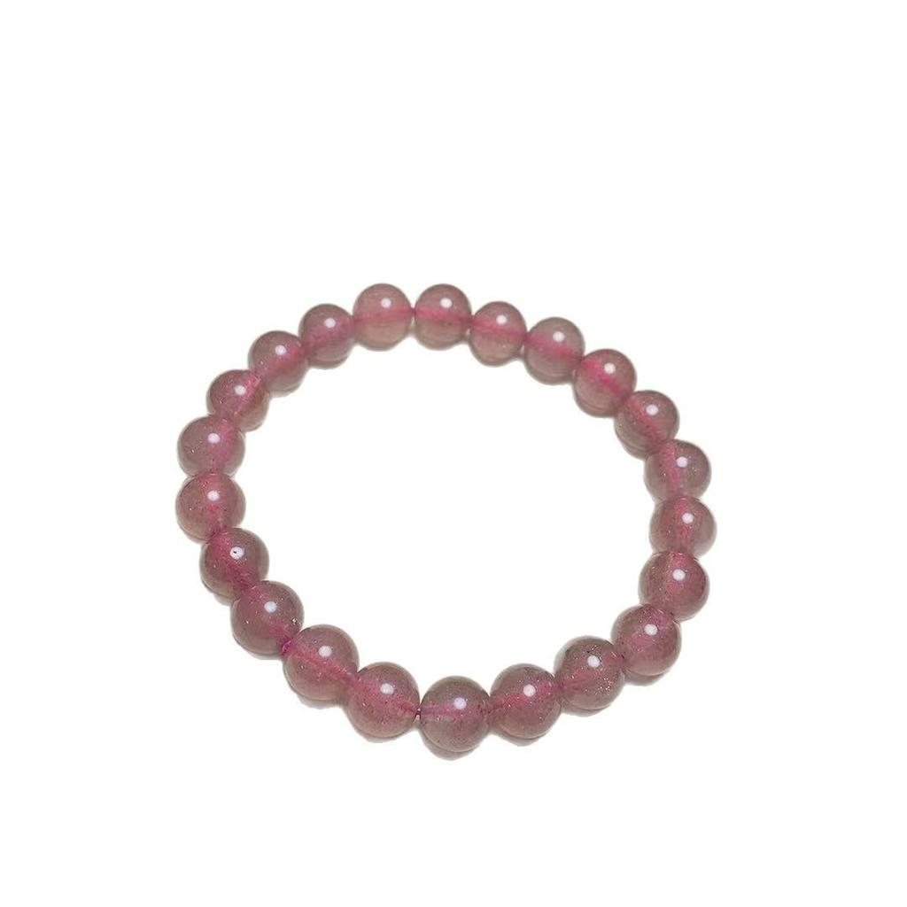Versatile Unisex Strawberry Crystal Beaded Bracelet – Simple & Fashionable