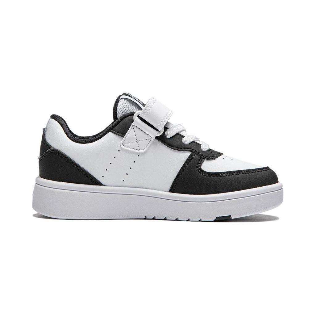 Li Ning Kids Comfortable Versatile Shock Absorbing Durable Low Top Casual Shoes Kids Sneaker Black White YKNS134-15
