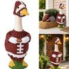 Dress a Decorative Lawn Bird for Football Season with a Helmet Headpiece and Coordinated Uniform Body Cover Costume Set