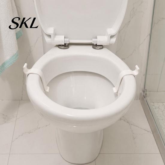 Clip Stabilizzatore di Supporto per Sedile del WC, Morsetti a Clip Senza Foratura, Morsetto di Fissaggio Stabile, Installazione Facile, Alzalucido, per Bagno di Casa