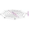 Table Top 50x50x2 cm Octagonal Solid Acacia Wood