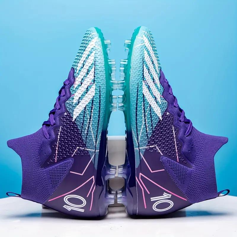 Мужские универсальные футбольные бутсы SpikeTech High Top для футбола 38 фиолетовый — фото 9
