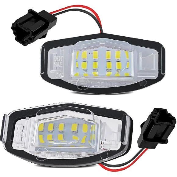 2PCS LED License Plate Light, Tag Lights for License Plate, Rear Tag Light Lamp, Car Accessories Super Bright 18-SMD LED Number Plate Lamps
