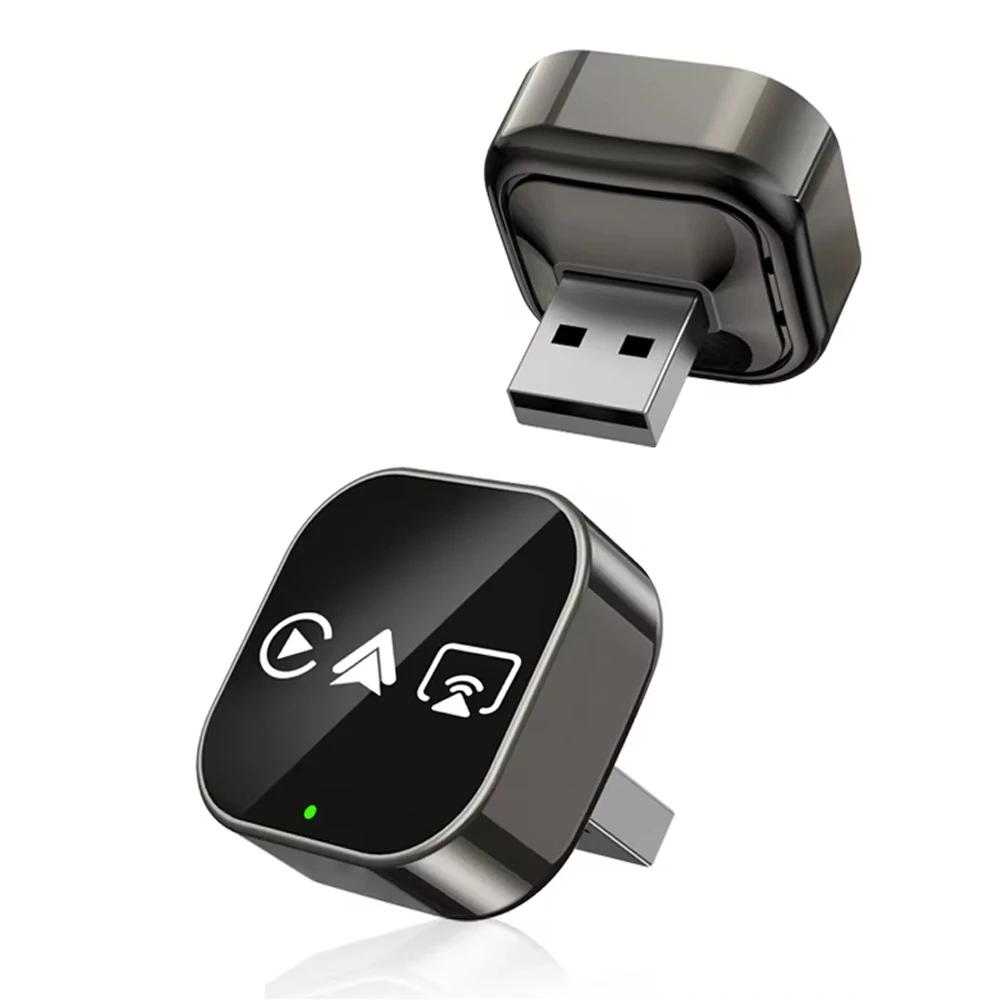 

4-в-1 Беспроводной адаптер CarPlay Android Auto Connect Airplay Mirror Link Экран USB Plug to Play для Apple и Android CarPlay чёрный