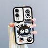 KEYSION Shockproof Case for VIVO Y04 with Lanyard Soft Silicone Cute 3D Cartoon Doll Phone Cover for VIVO Y29s 5G