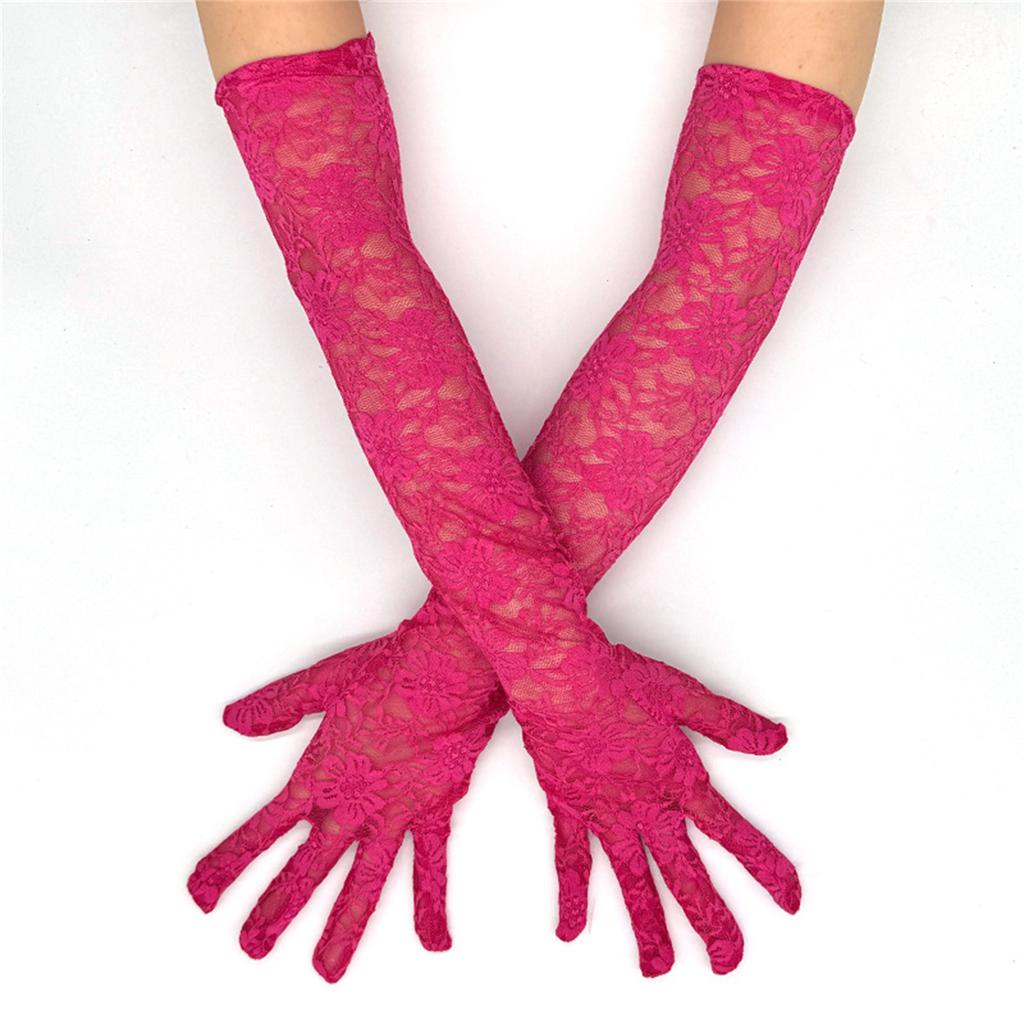 2pack Sophisticated Lace Evening Gloves Party Costume Gloves Fashionable Gloves for Evening Parties Weddings