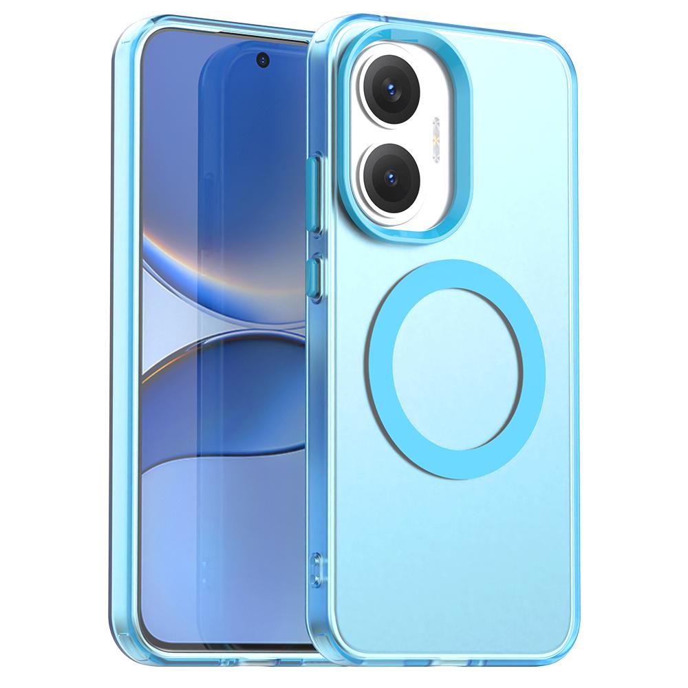 Magnetic Wireless Charging Case For Xiaomi Poco F7 5G Cover Candy Colors Transparent Back Shell Fundas Coque