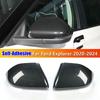 For LHD Ford Explorer -2024 Car Sticker Rearview Side Mirror Cover Wing Cap Exterior Door Rear View Case Trim Carbon Fiber