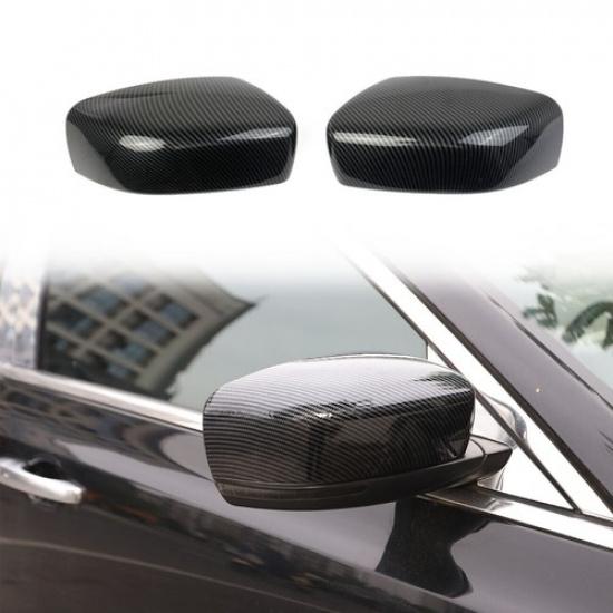 Carbon Fiber Side Door Rearview Mirror Decor Cover Trim For Chrysler 300C 2011+