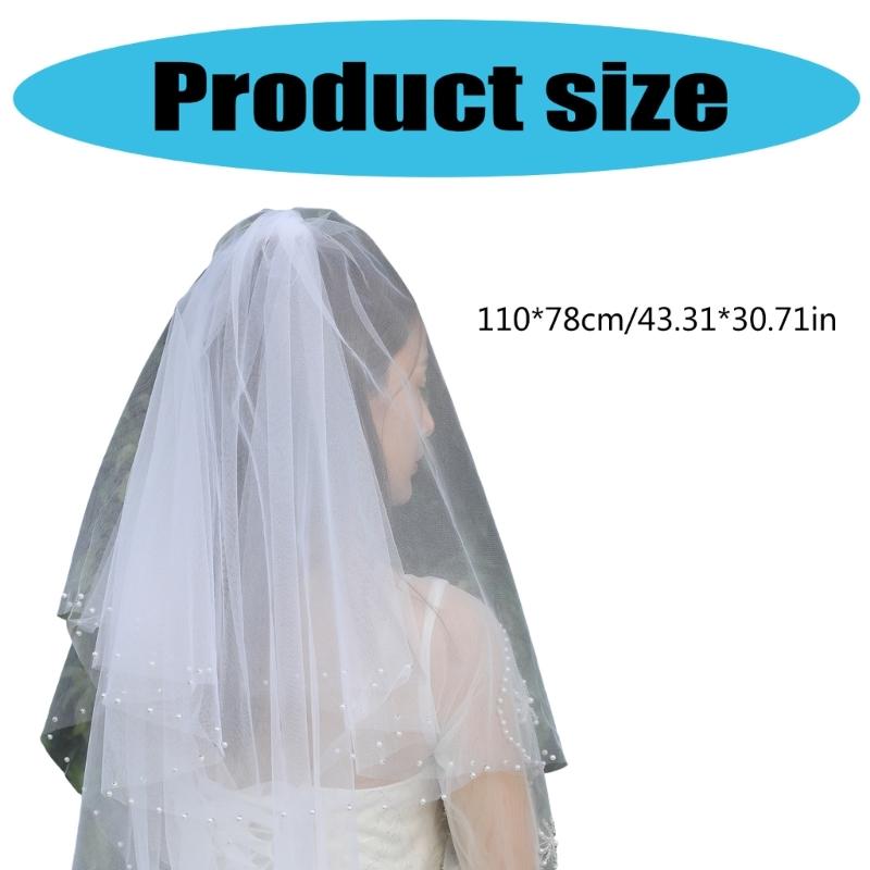 Brautschleier Perlen für Mädchen Balletcore Perlen für Festzug Abschlussball Braut Haarschmuck Bühnenrequisiten Weißer Schleier für Braut