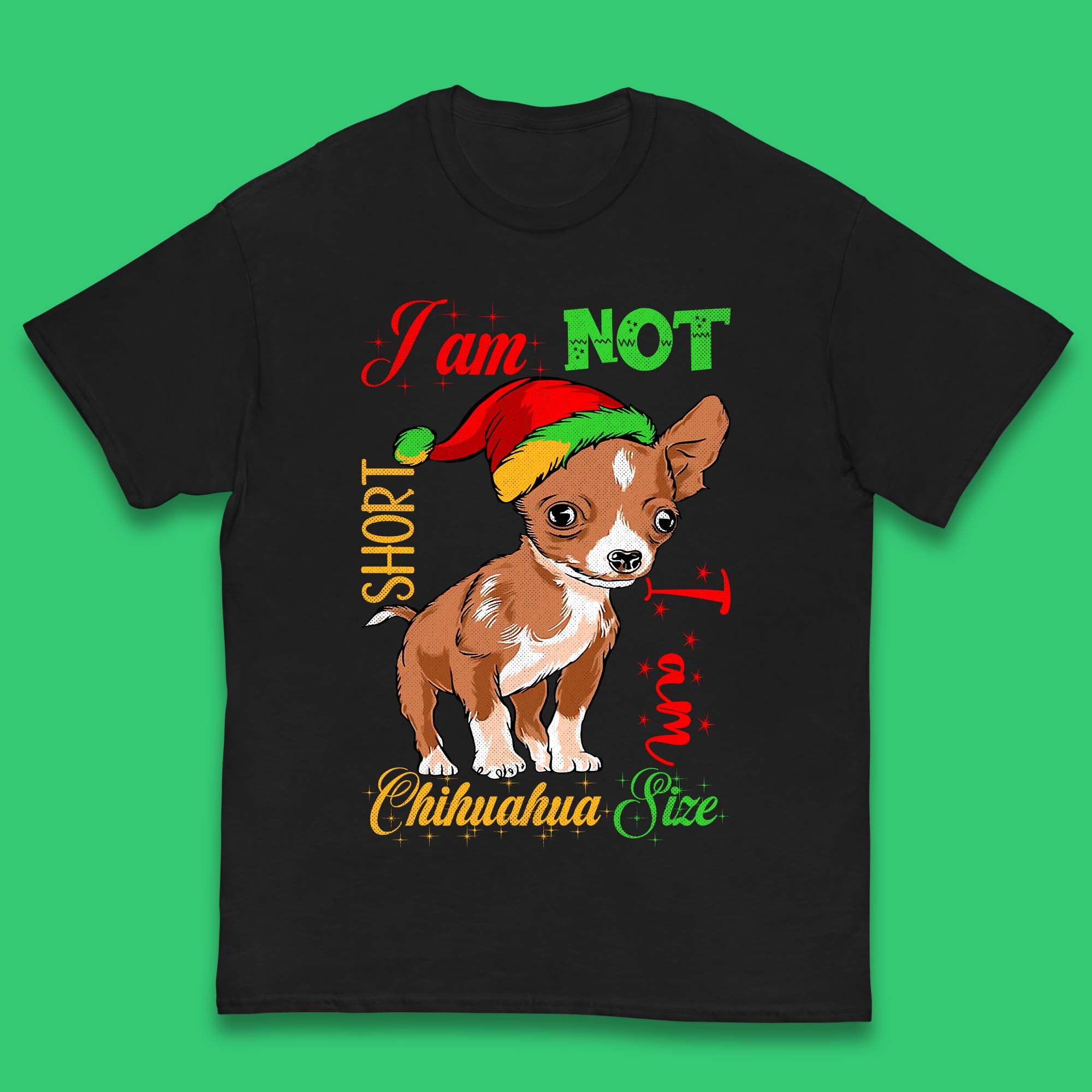 Chihuahua Size Christmas Kids T-Shirt 100