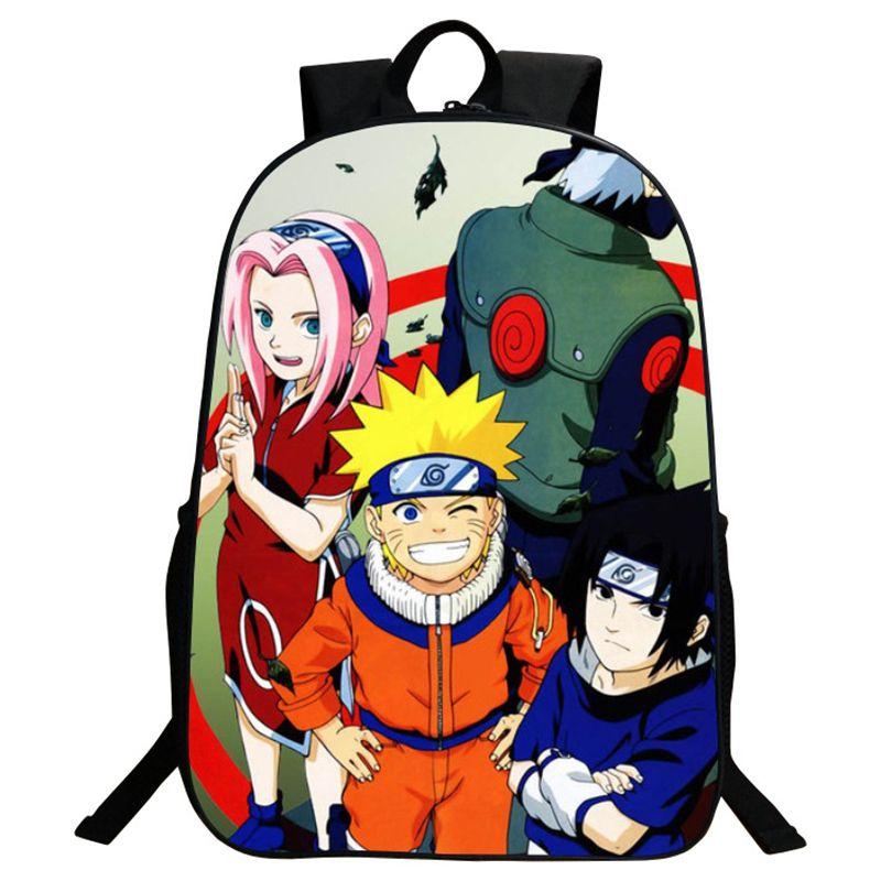 Stylish Anime Naruto Book Bag With Durable Design And Adjustable Shoulder Straps