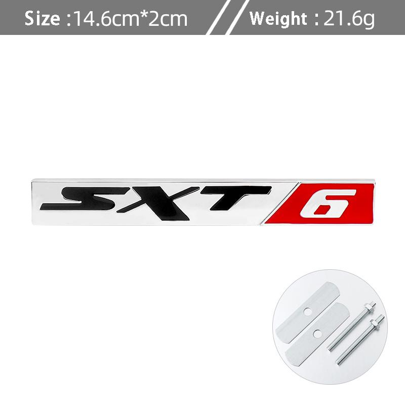 1 ks 3D kovové odznaky emblémy nálepky Sxt6 Sxt8 pro Ram Caliber Journey Sxt8 Sxt6 Srt6 Srt8 Caravan Autodoplňky