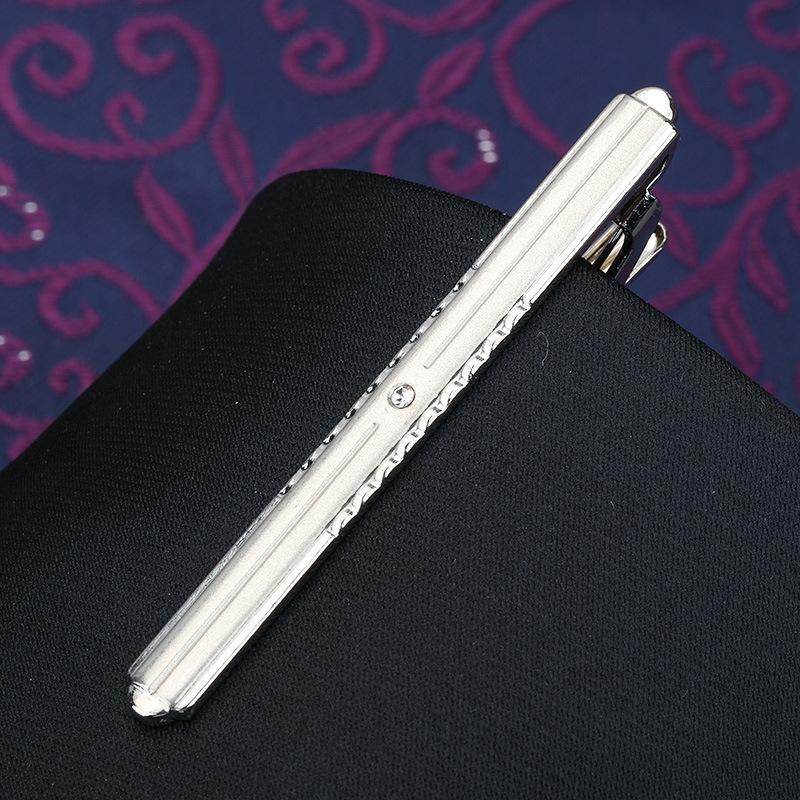 Herren Mode Vielseitige Krawattenklammer Business Anzug Gold Silber Hochzeit Herren und Damen Anstecknadel Koreanische Version Sicherheitskragenclip