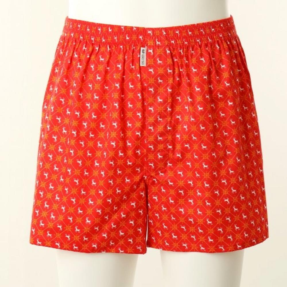 Wacoal Хлопок 70S Принт Рудольф Мужские Трусы S Wmp5406 Red/110(XXL)