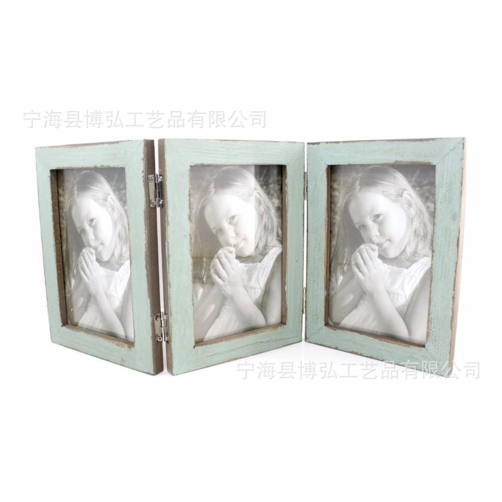 Bh00045-00129 anti-old wooden combination folding anti-old and anti-old photo frame retro picture frame photo frame