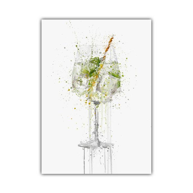 Nowa modna sztuka owocowa szklanka koktajlowa zimny napój plakat czara Bar obraz ścienny na płótnie salon dekoracja wnętrz Mural bez ramki