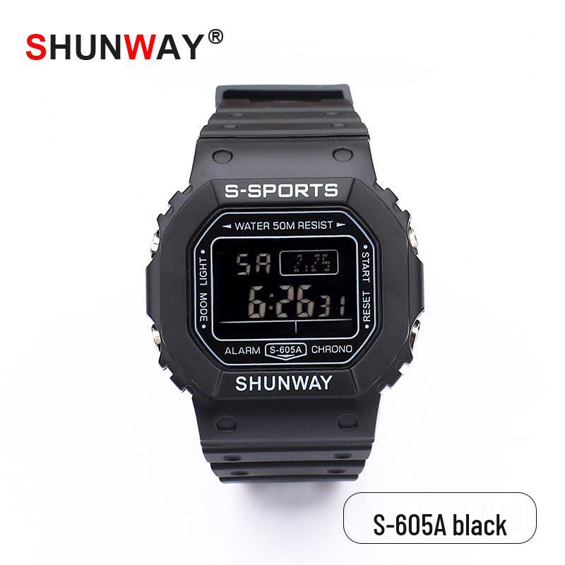 Korean Style Square Sports Watch for Students - Jelly Color, 50M Waterproof, Fashionable Design