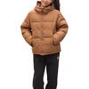 adidas Women Sportswear Puff Down Hooded Jacket Desert Brown Regular Fit 80% Duck Down Warm Winter Casual Coat JV6191
