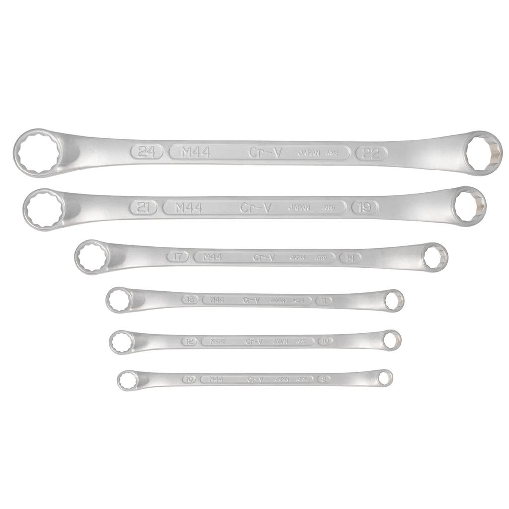 TONE Long Mechanic Combination Wrench Set x M4460C (45° 10°) (6 pieces)