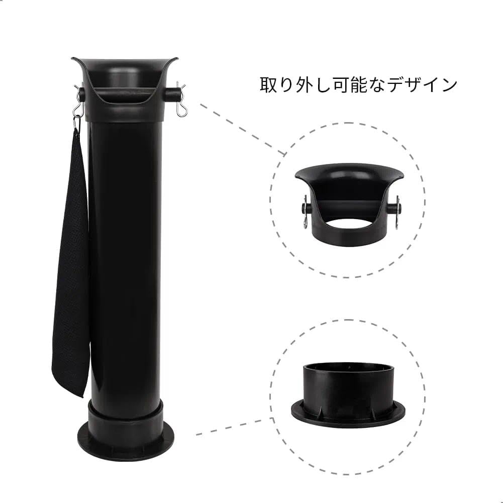 watchget Espresso Ground Knock Box, Floor-Standing Collection, Shock Absorbent, Commercial Coffee Accessories with Removable Dump Bin, Ideal for