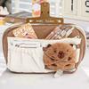 1 Piece Fashion Pencil Case for Student Simplicity Solid Color Sweet Pencil Pouch Large Capacity Stationery Storage Bag