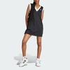 Adidas Originals Solid Color V-Neck Sports Casual Midi Sleeveless Dress Women Dresses Black IS5262