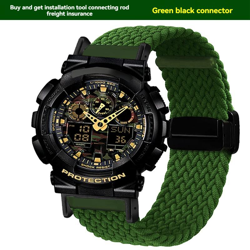 for Casio Watch with 16mm Magnetic Outdoor Nylon Strap G-SHOCK GA110 100 120 GA900 GA2100 DW-5600 GW-B5600 GW-M5610 Sports Strap