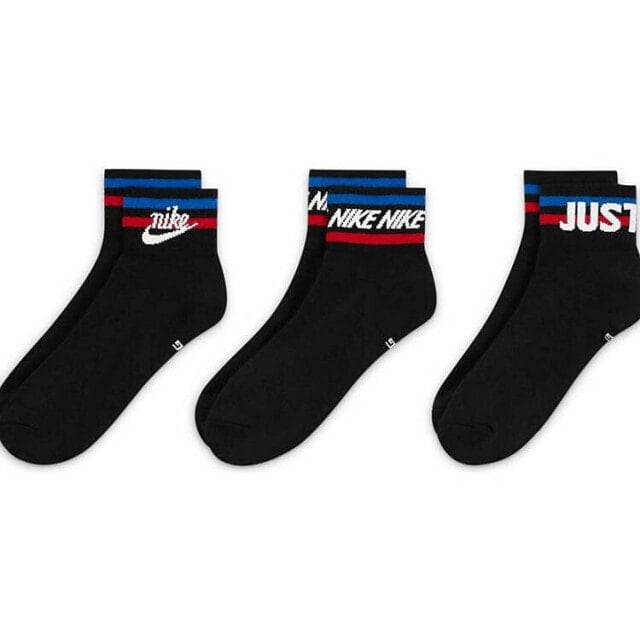 

Комплект из трех черных носков до щиколотки Nike Everyday Essential