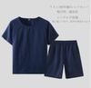 RAKUYUME Short Sleeve and Shorts Premium Linen Perfect for Summer Outings Women's Pajamas, 100% Linen, T-Shirt Set, Loungewear, Stylish,
