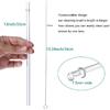 Dakoufish 13" Long Reusable Plastic Replacement Drinking Straws for 40 Oz,30 Oz & 24 Oz Mason Jar,Tumblers, Set of 12 with Cleaning Brush
