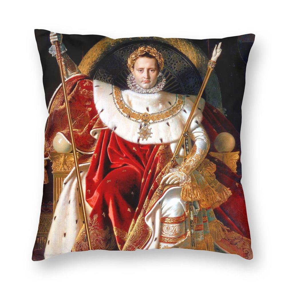 NAPOLEON BONAPARTE Square Pillowcase Polyester Linen Velvet Printed Zip Decor Car Cushion Cover