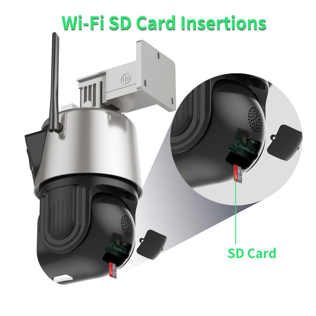 50x Optical Zoom Triple-Lens Wireless WiFi HD 9MP Outdoor Home Security Camera
