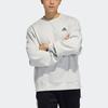 Adidas Sweatshirts Men's Light Gray Crew Neck Moderate Regular H37068