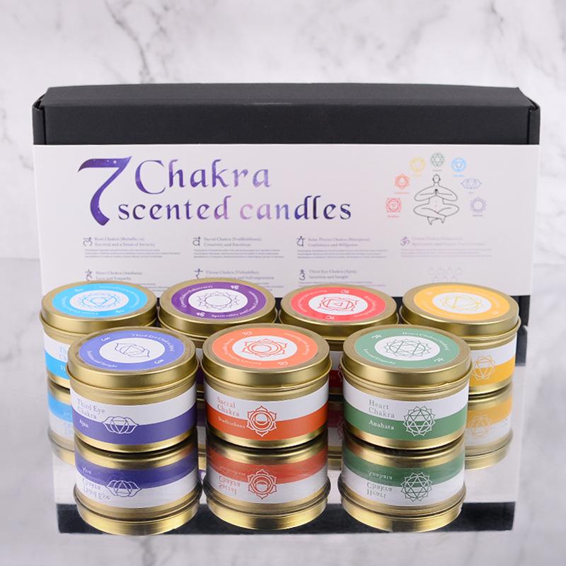 Scented Seven-color Set Crystal Aromatherapy Candle Atmosphere Gift Box